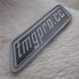 Outdoor Men Clothing Reflective PU Leather Patches High Frequency Sewing Line